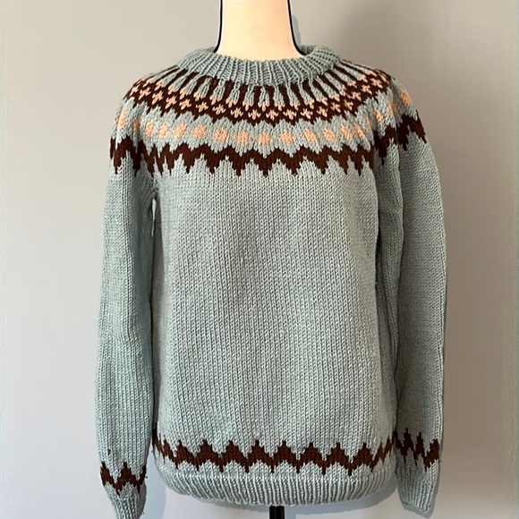 Handmade- Icelandic Wool sweater Sweaters - NWOT-  Soft Wool blend Sweater- hand made- never worn